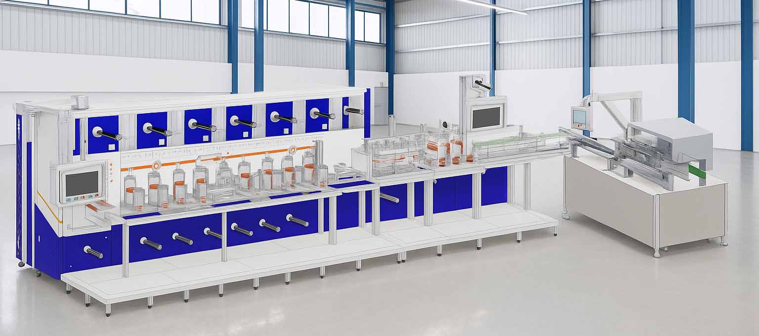 medical patch making line - rotary die cutting line
